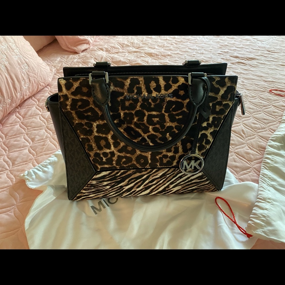 Michael Kors never used leopard print purse